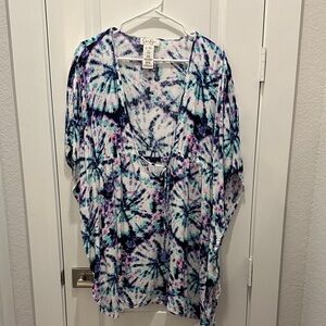 Jessica Simpson Multicolor V-Neck swimsuit cover